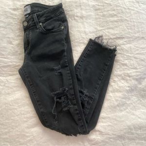 PAIGE Ripped Black Jeans